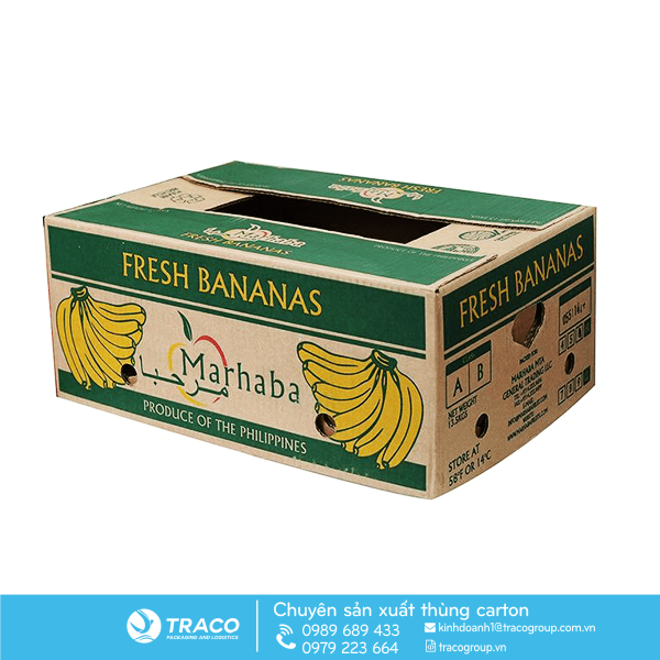 Thùng Giấy Carton Đựng Chuối Xuất Khẩu